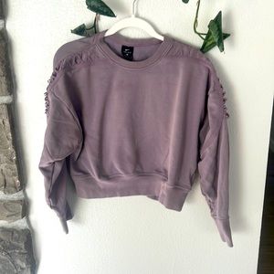 Nike cropped lace up sweatshirt size M